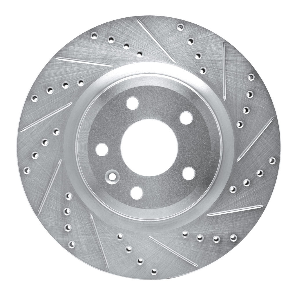 Dynamic Friction 631-54094R - Drilled and Slotted Silver Zinc Brake Rotor