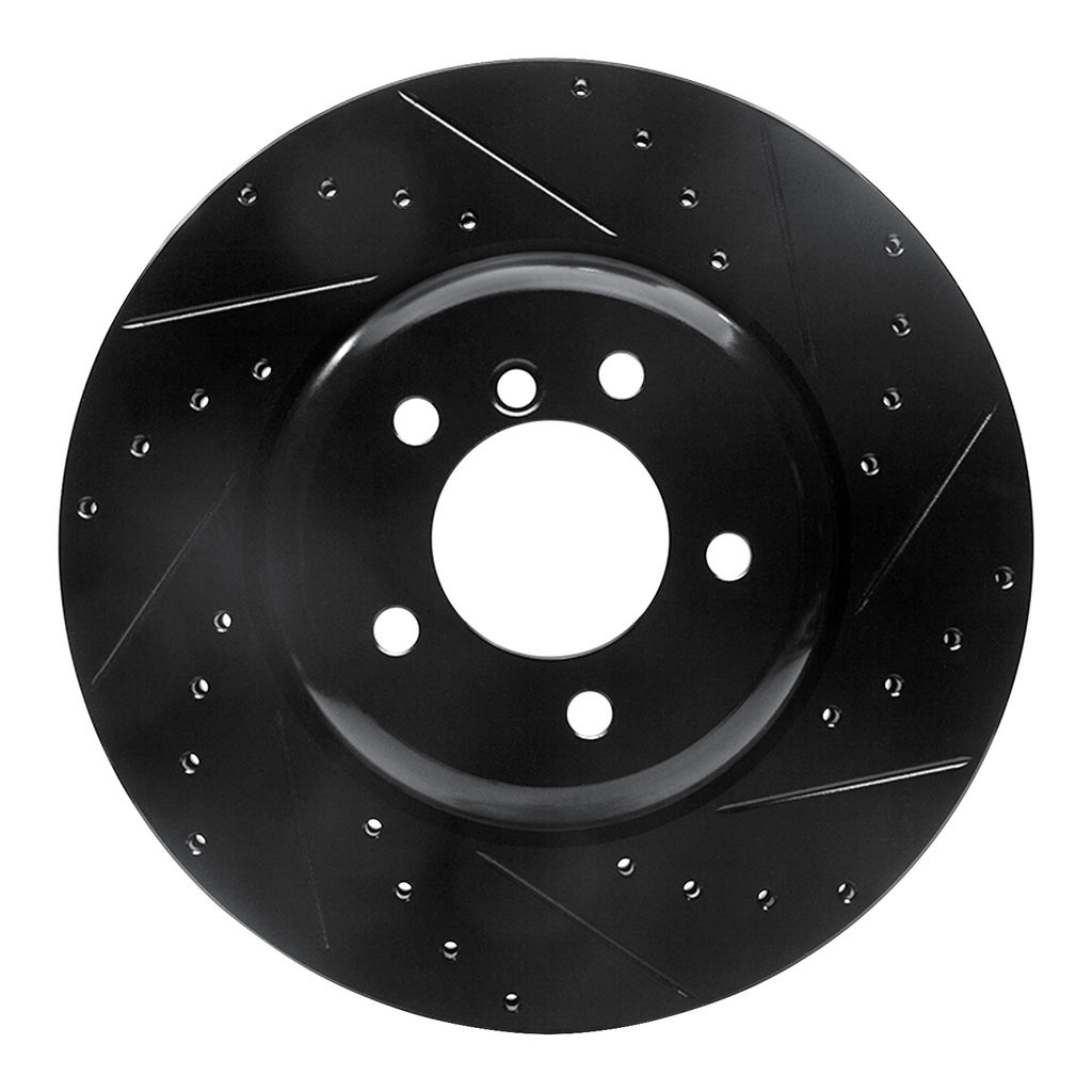 Dynamic Friction 633-31063R - Drilled and Slotted Black Zinc Brake Rotor