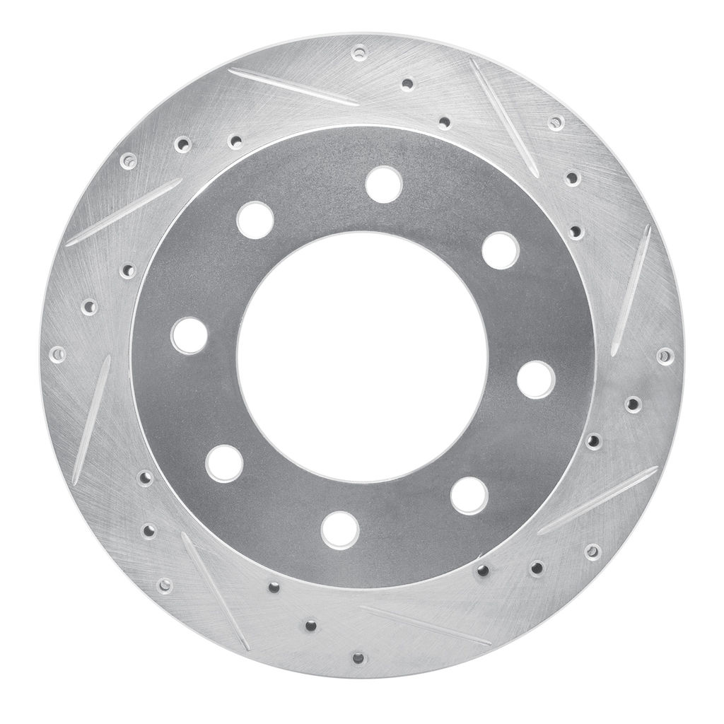 Dynamic Friction 631-48039R - Drilled and Slotted Silver Zinc Brake Rotor