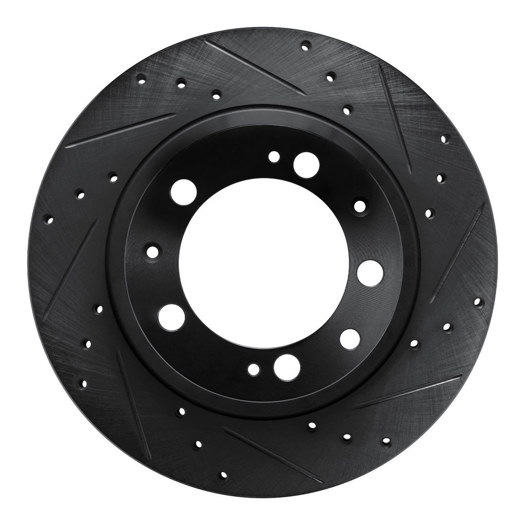 Dynamic Friction 633-02020R - Drilled and Slotted Black Zinc Brake Rotor