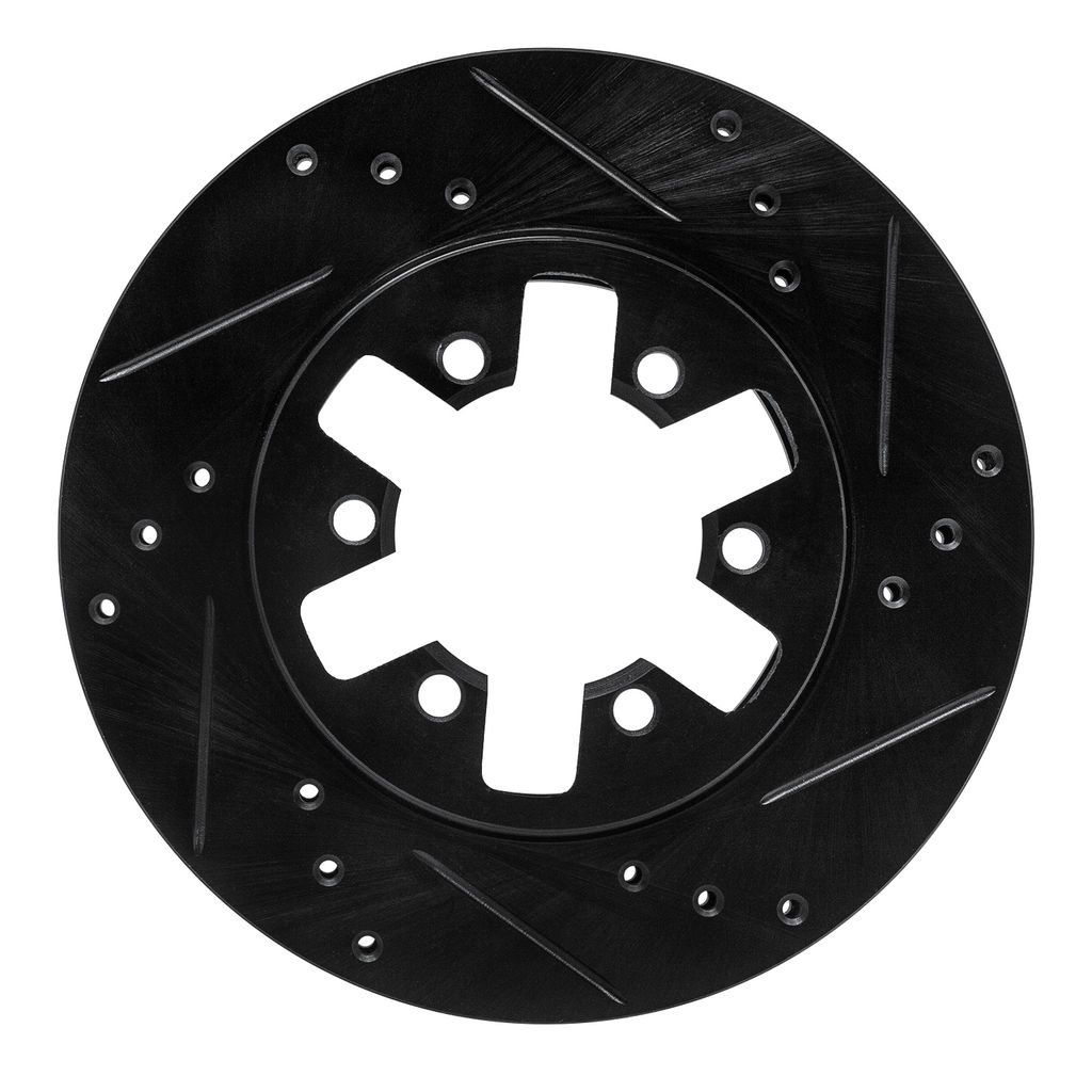 Dynamic Friction 633-67079R - Drilled and Slotted Black Zinc Brake Rotor