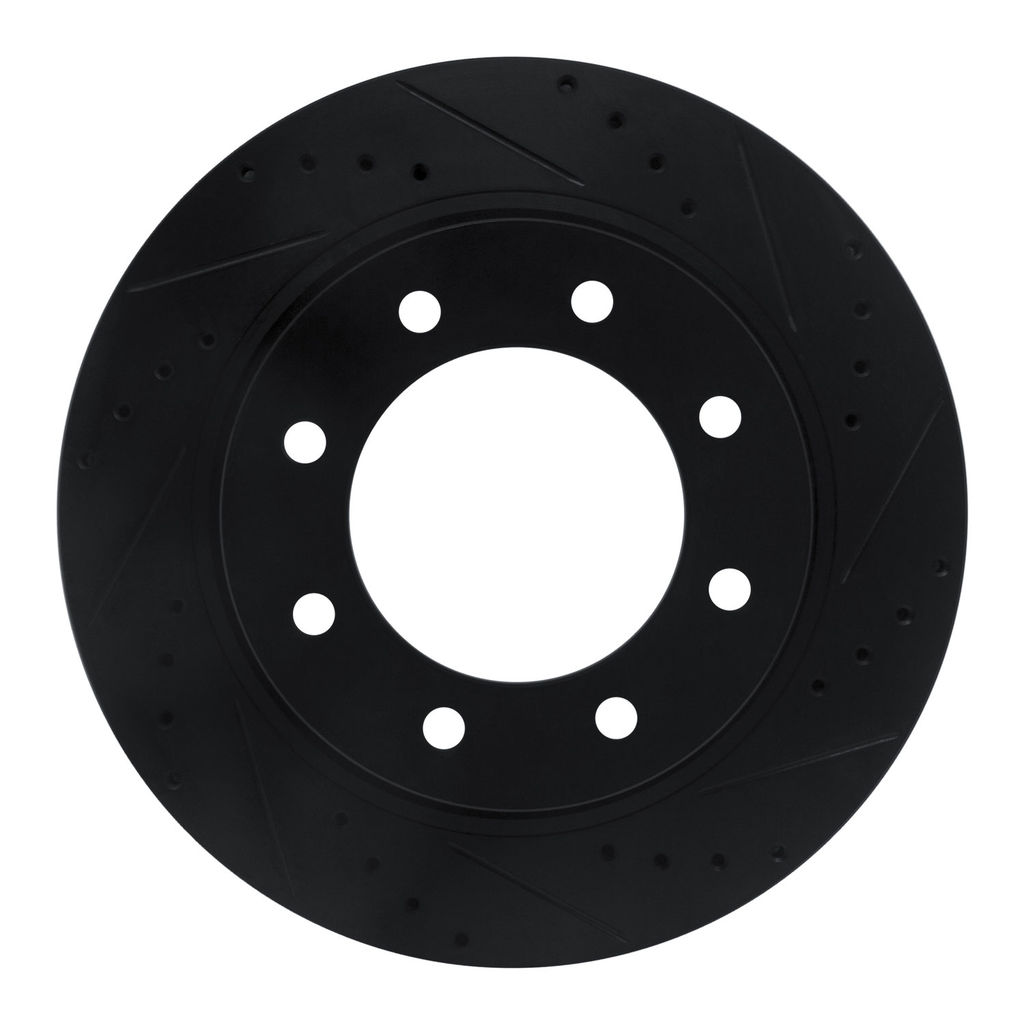 Dynamic Friction 633-67102R - Drilled and Slotted Black Zinc Brake Rotor