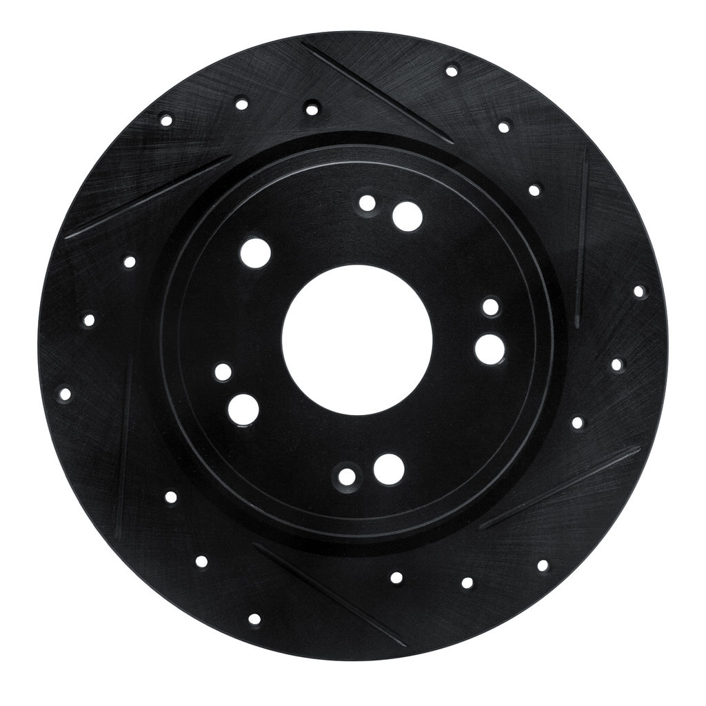 Dynamic Friction 633-59060R - Drilled and Slotted Black Zinc Brake Rotor