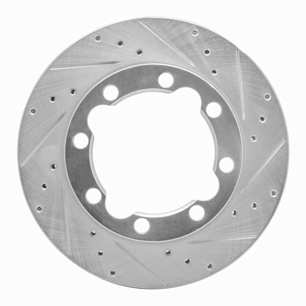Dynamic Friction 631-40045R - Drilled and Slotted Silver Zinc Brake Rotor