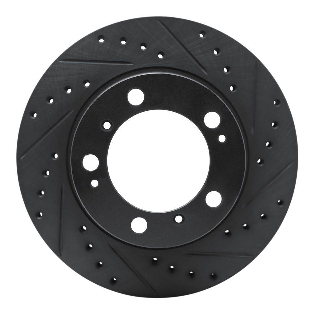 Dynamic Friction 633-02029R - Drilled and Slotted Black Zinc Brake Rotor