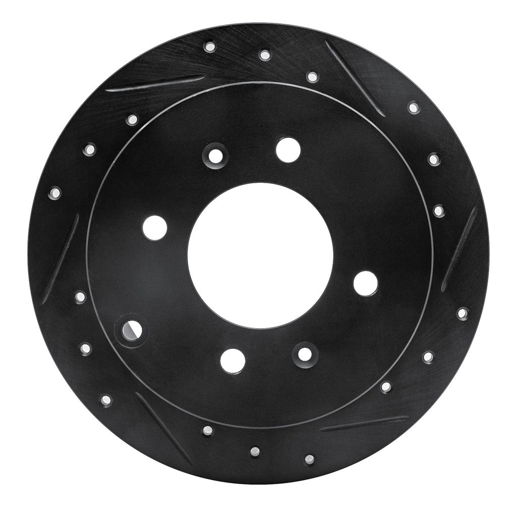 Dynamic Friction 633-03011R - Drilled and Slotted Black Zinc Brake Rotor