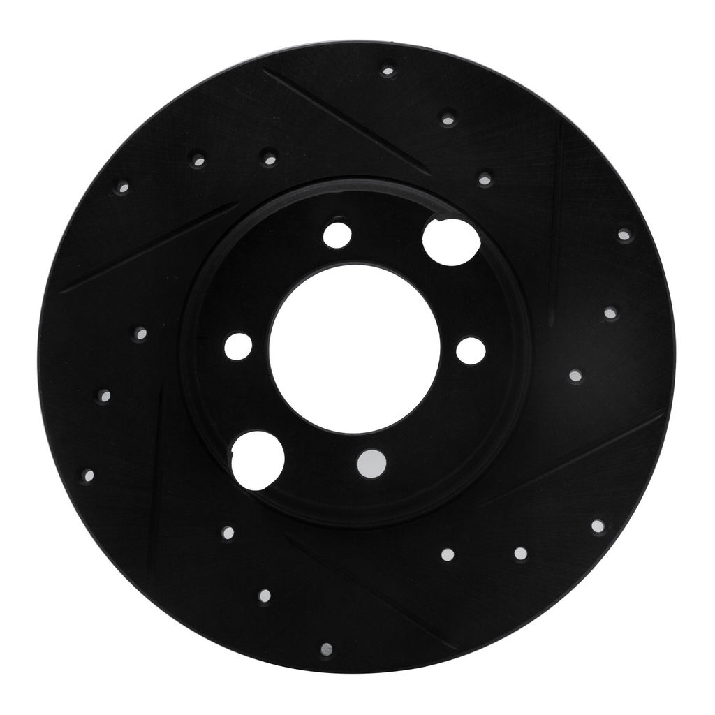 Dynamic Friction 633-20005R - Drilled and Slotted Black Zinc Brake Rotor