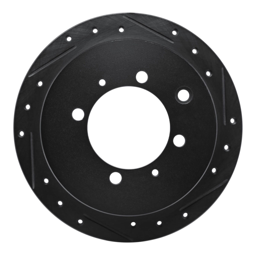 Dynamic Friction 633-03006R - Drilled and Slotted Black Zinc Brake Rotor