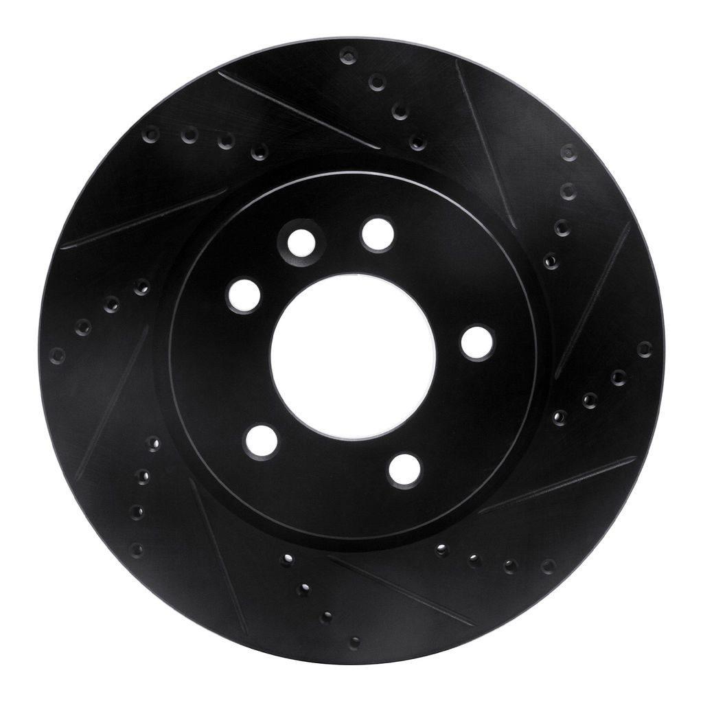 Dynamic Friction 633-11013R - Drilled and Slotted Black Zinc Brake Rotor