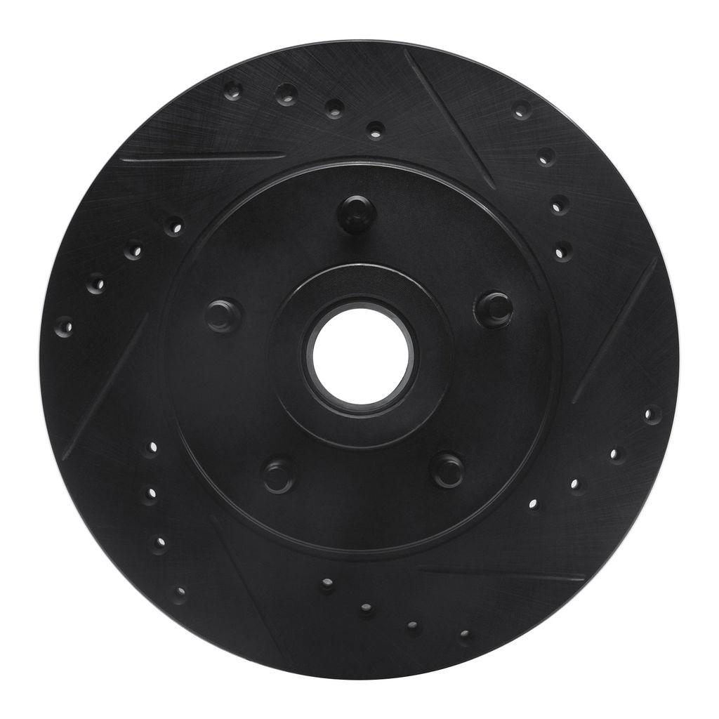 Dynamic Friction 633-56008R - Drilled and Slotted Black Zinc Brake Rotor