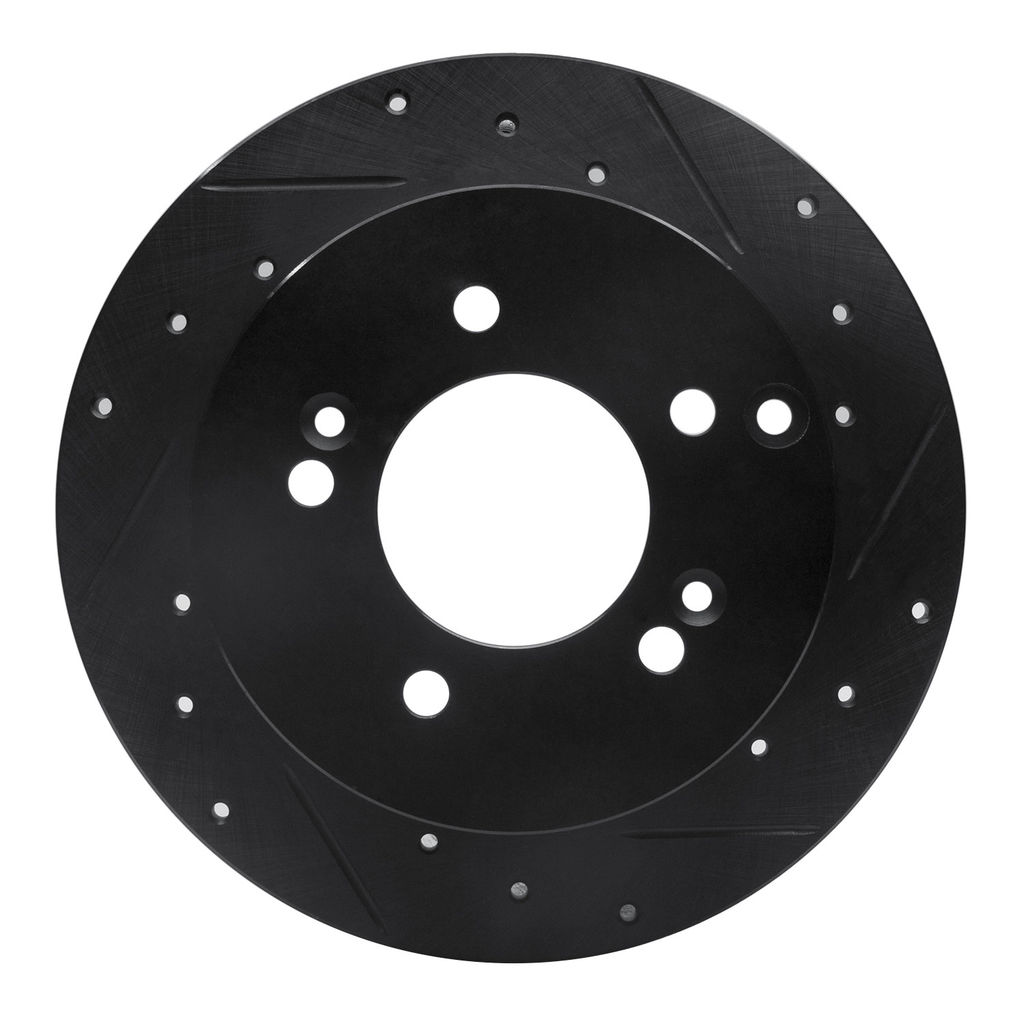 Dynamic Friction 633-21010R - Drilled and Slotted Black Zinc Brake Rotor