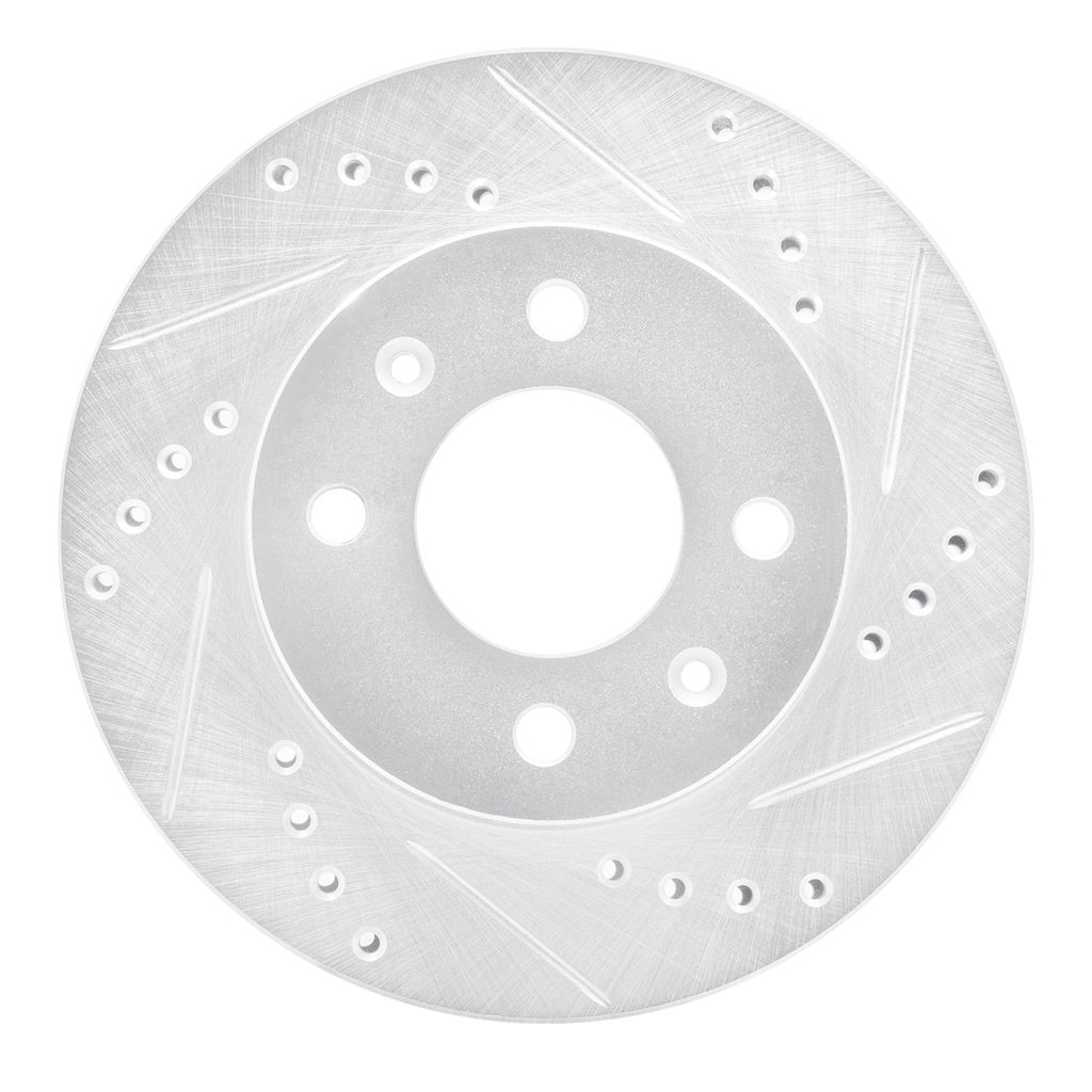 Dynamic Friction 631-03018R - Drilled and Slotted Silver Zinc Brake Rotor