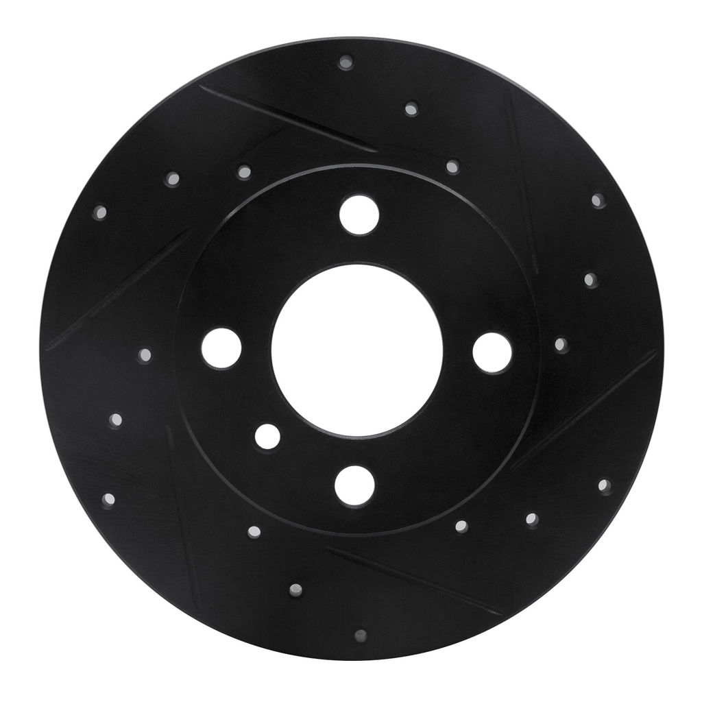Dynamic Friction 633-31006R - Drilled and Slotted Black Zinc Brake Rotor