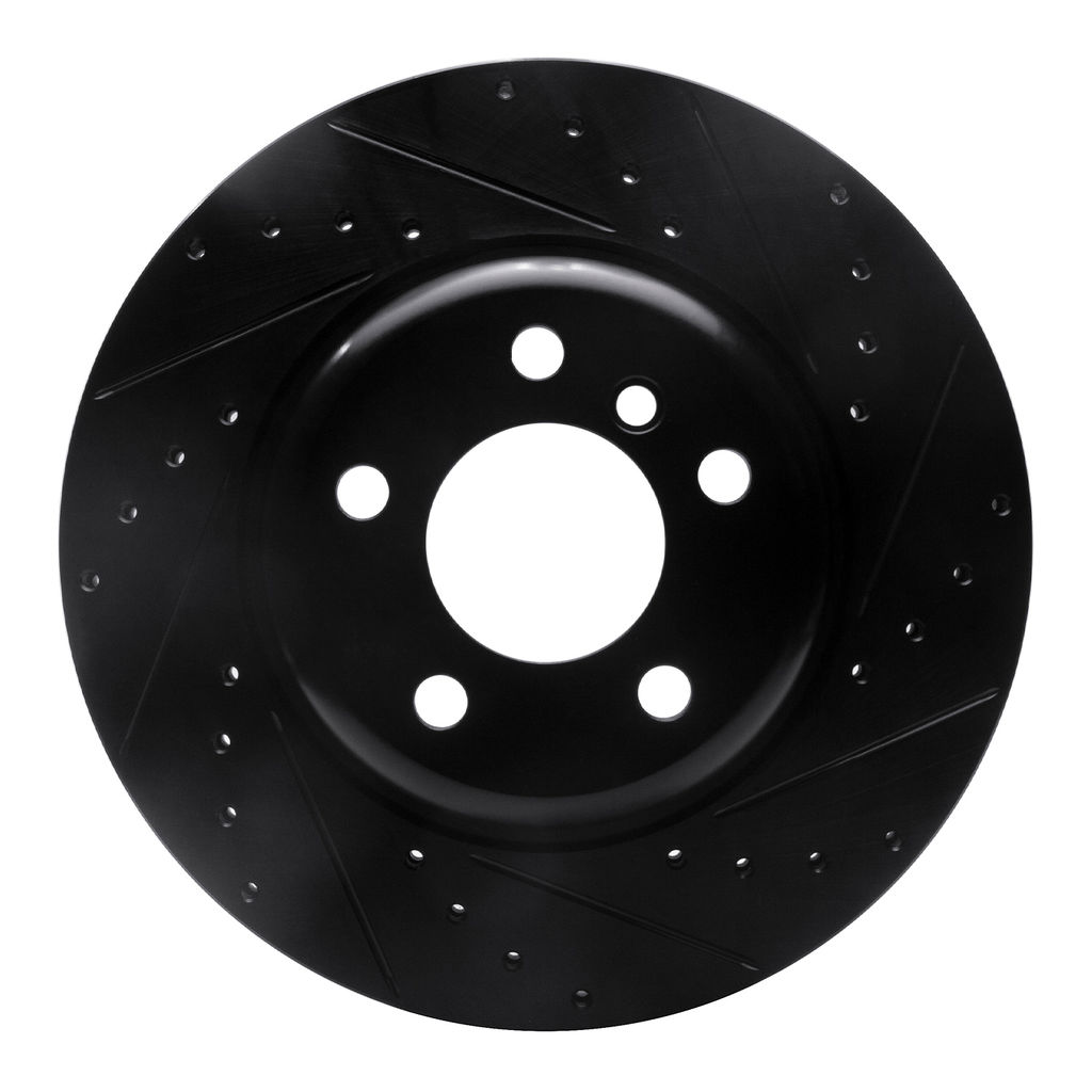 Dynamic Friction 633-31103R - Drilled and Slotted Black Zinc Brake Rotor