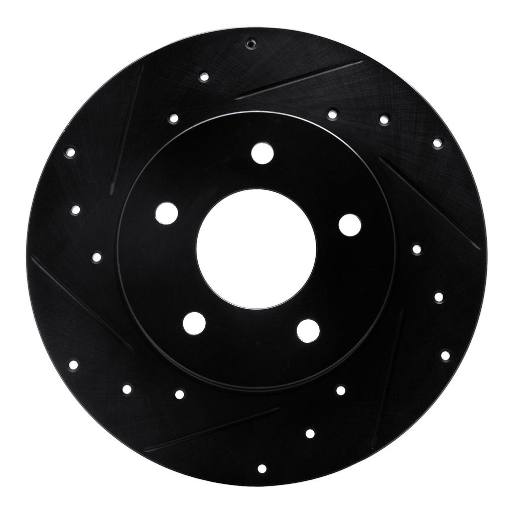 Dynamic Friction 633-52010L - Drilled and Slotted Black Zinc Brake Rotor