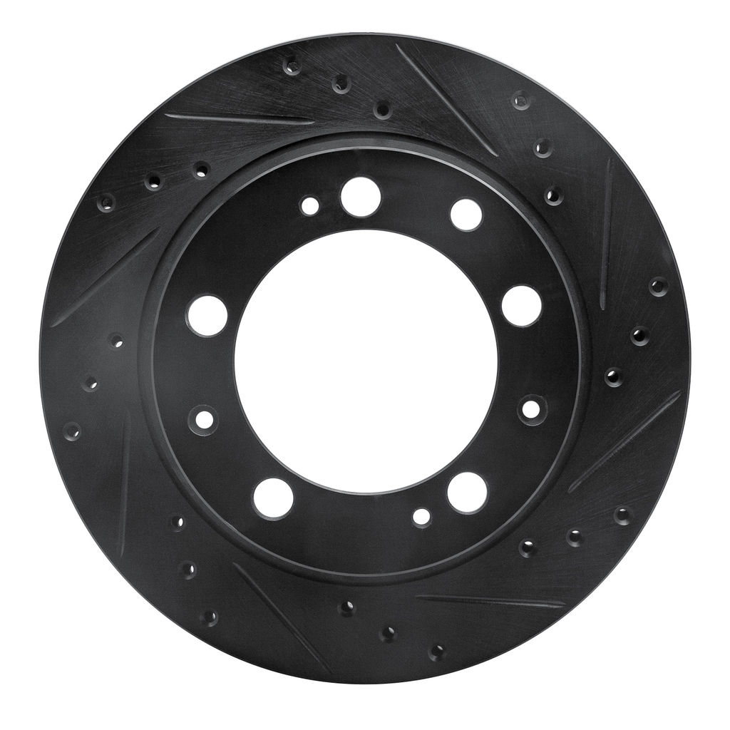 Dynamic Friction 633-02024R - Drilled and Slotted Black Zinc Brake Rotor