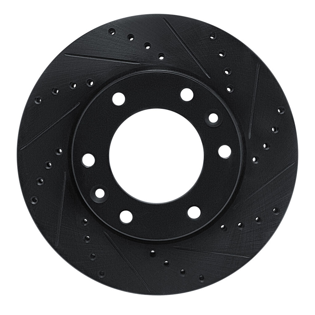 Dynamic Friction 633-21023R - Drilled and Slotted Black Zinc Brake Rotor