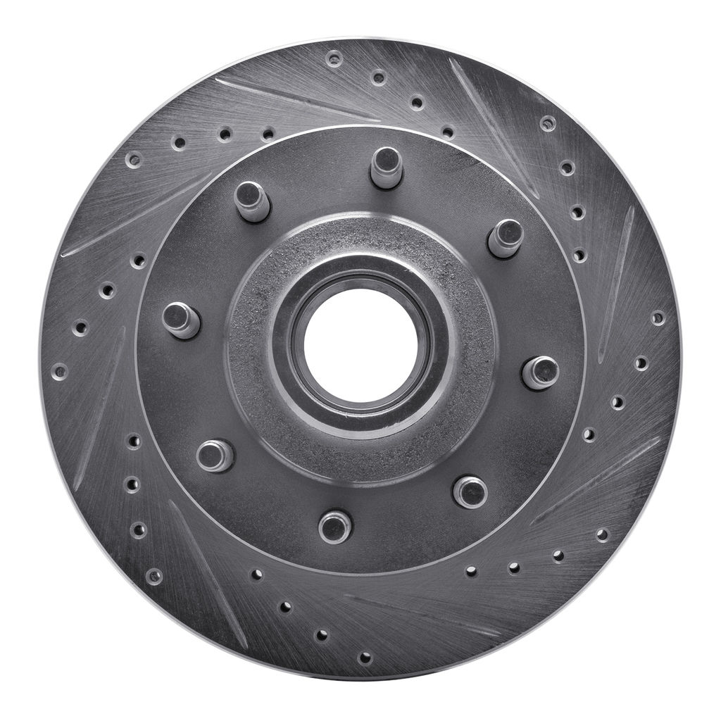 Dynamic Friction 631-54118R - Drilled and Slotted Silver Zinc Brake Rotor