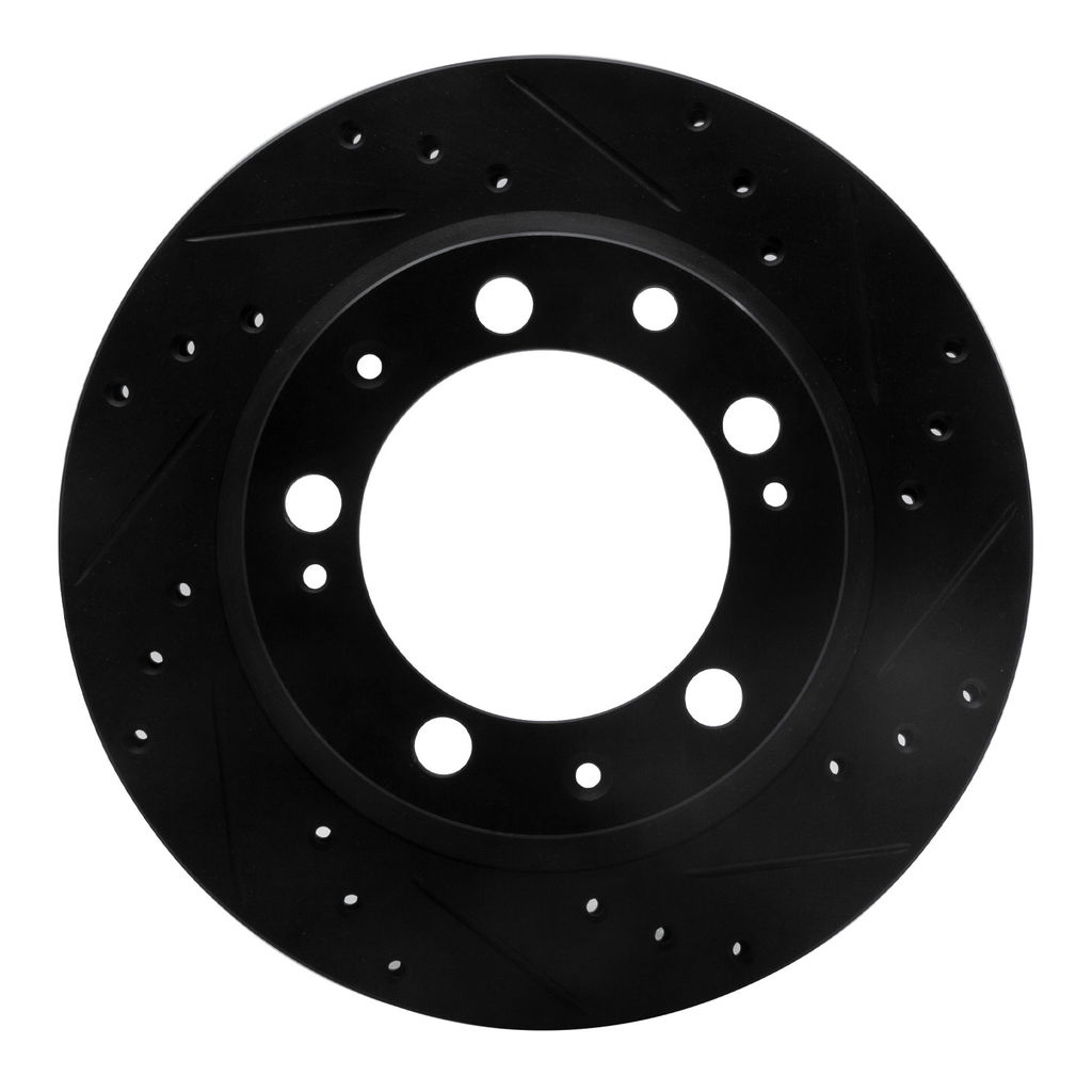Dynamic Friction 633-02006R - Drilled and Slotted Black Zinc Brake Rotor