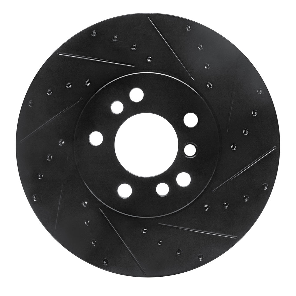 Dynamic Friction 633-31135R - Drilled and Slotted Black Zinc Brake Rotor