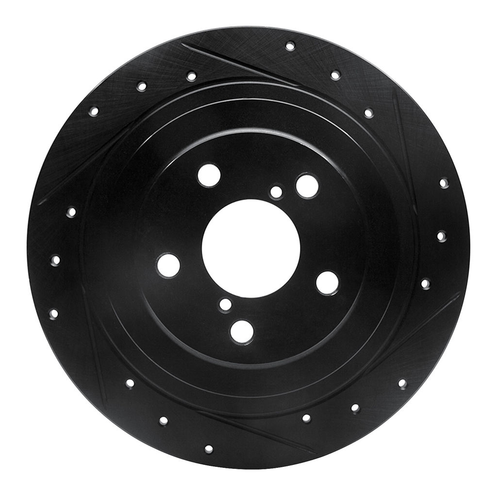 Dynamic Friction 633-13032R - Drilled and Slotted Black Zinc Brake Rotor