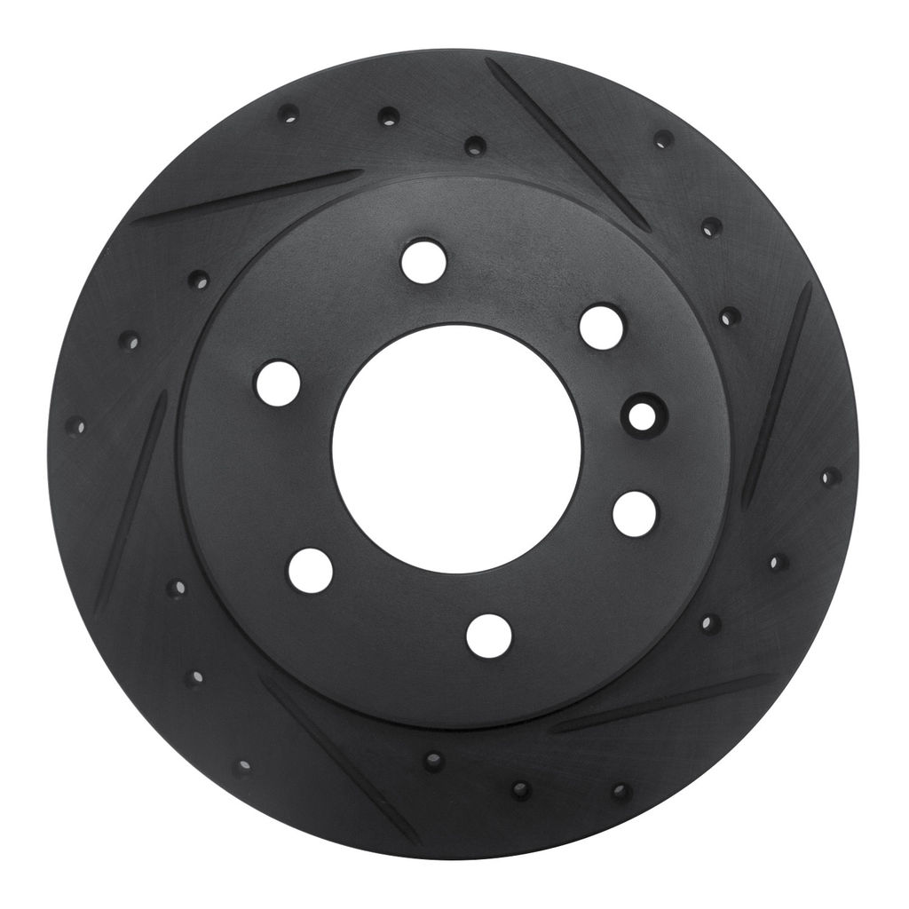 Dynamic Friction 633-63175R - Drilled and Slotted Black Zinc Brake Rotor