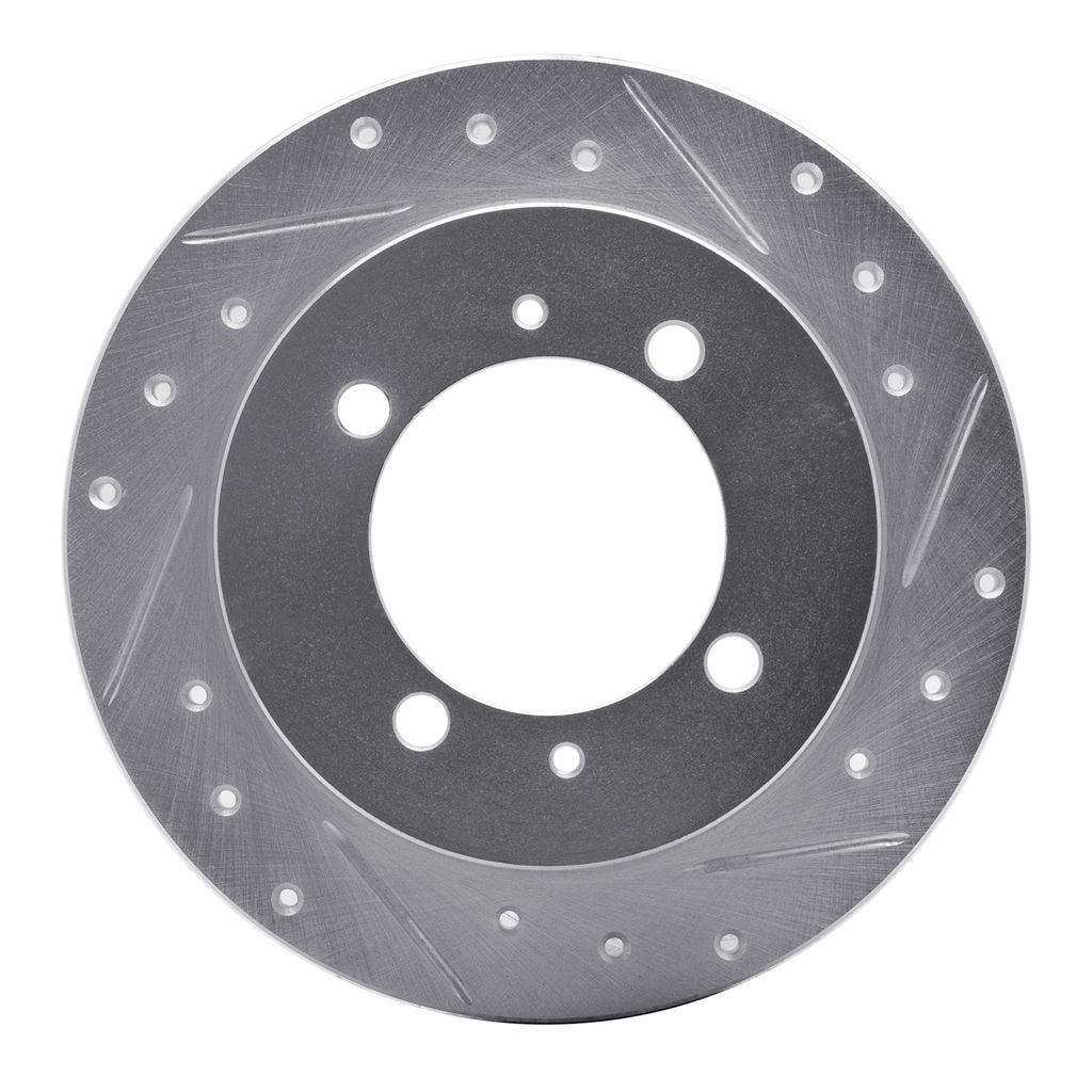 Dynamic Friction 631-03009R - Drilled and Slotted Silver Zinc Brake Rotor