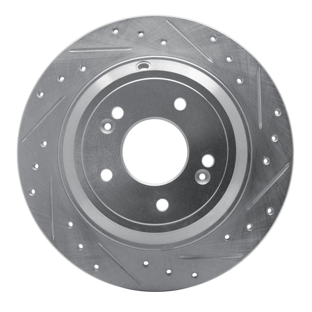 Dynamic Friction 631-03039R - Drilled and Slotted Silver Zinc Brake Rotor