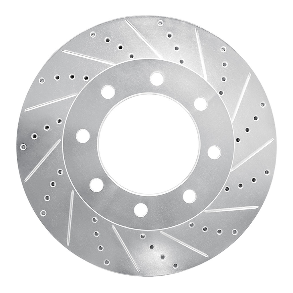 Dynamic Friction 631-54223R - Drilled and Slotted Silver Zinc Brake Rotor