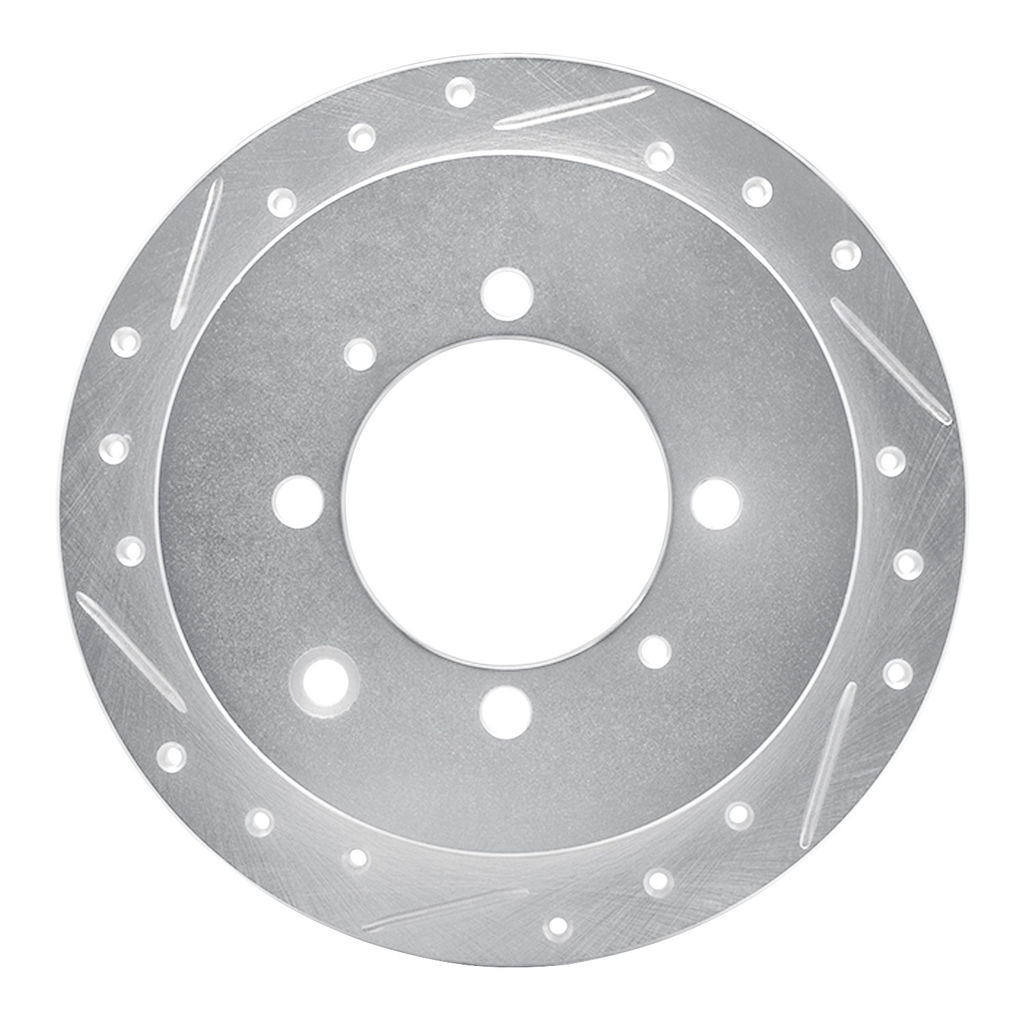 Dynamic Friction 631-03006L - Drilled and Slotted Silver Zinc Brake Rotor