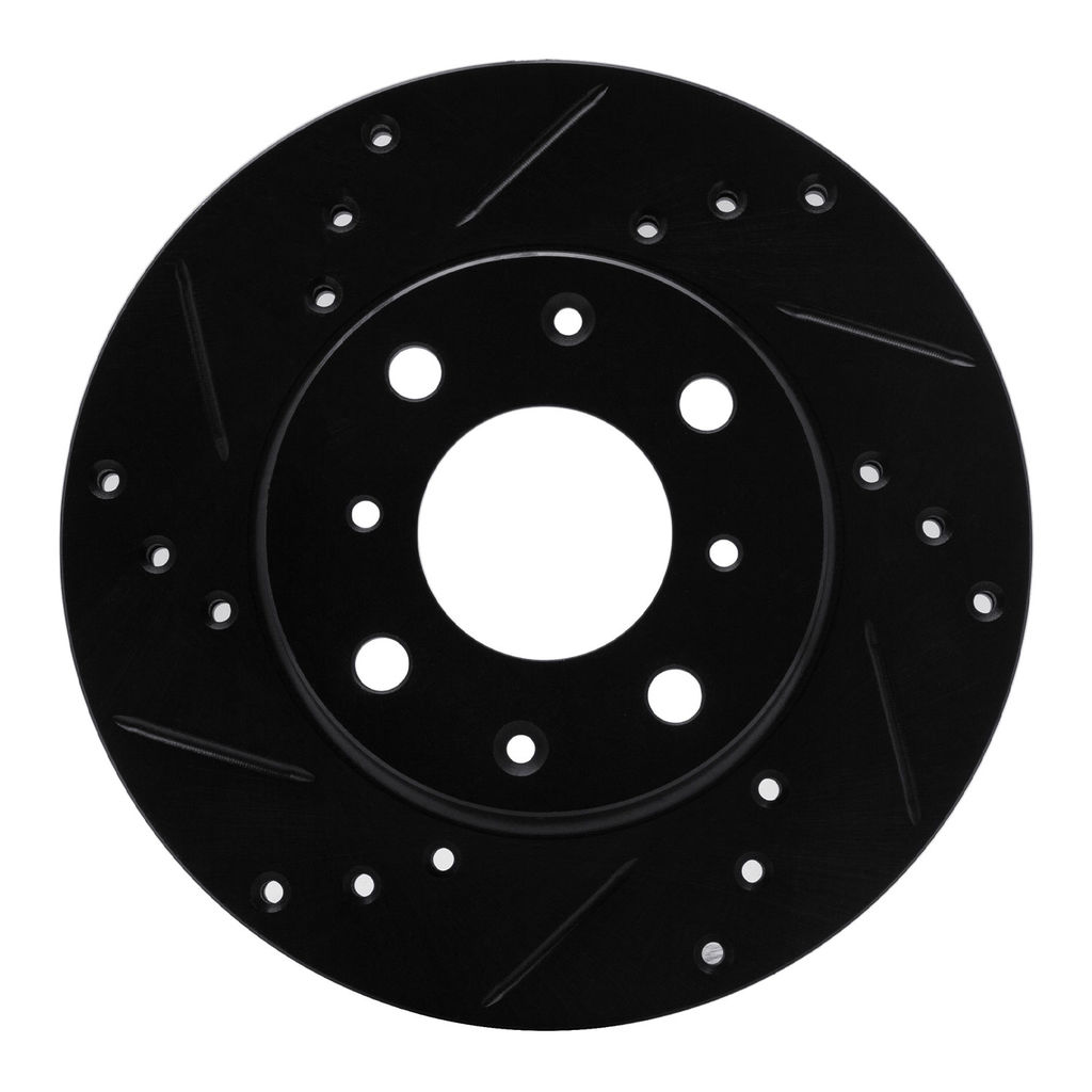 Dynamic Friction 631-59018L - Drilled and Slotted Silver Zinc Brake Rotor