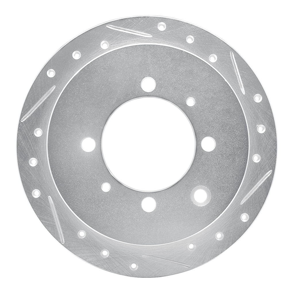 Dynamic Friction 631-03006R - Drilled and Slotted Silver Zinc Brake Rotor