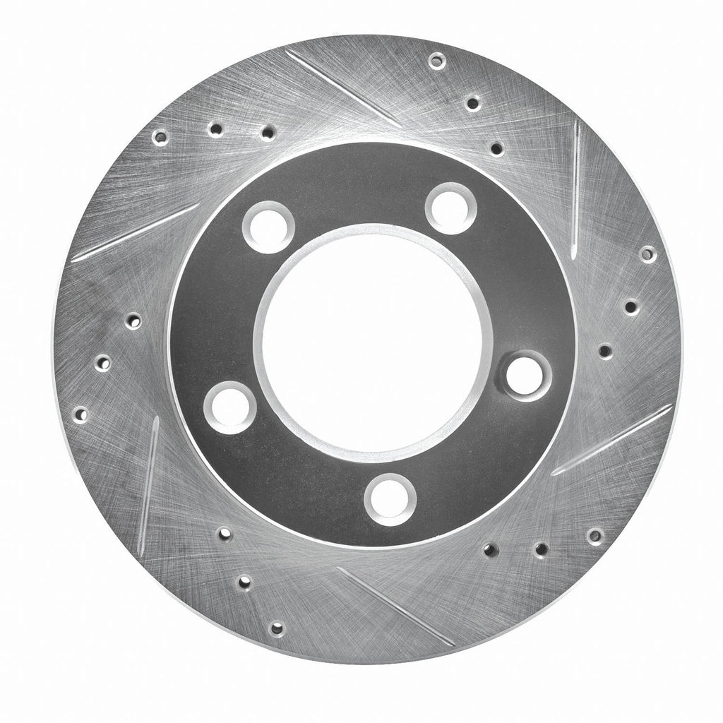 Dynamic Friction 631-54109R - Drilled and Slotted Silver Zinc Brake Rotor