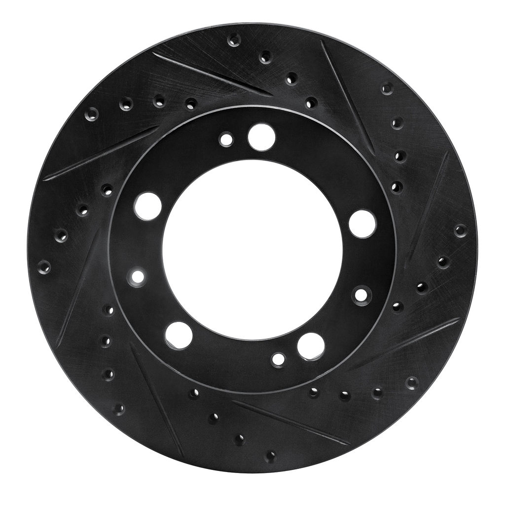 Dynamic Friction 633-02022R - Drilled and Slotted Black Zinc Brake Rotor