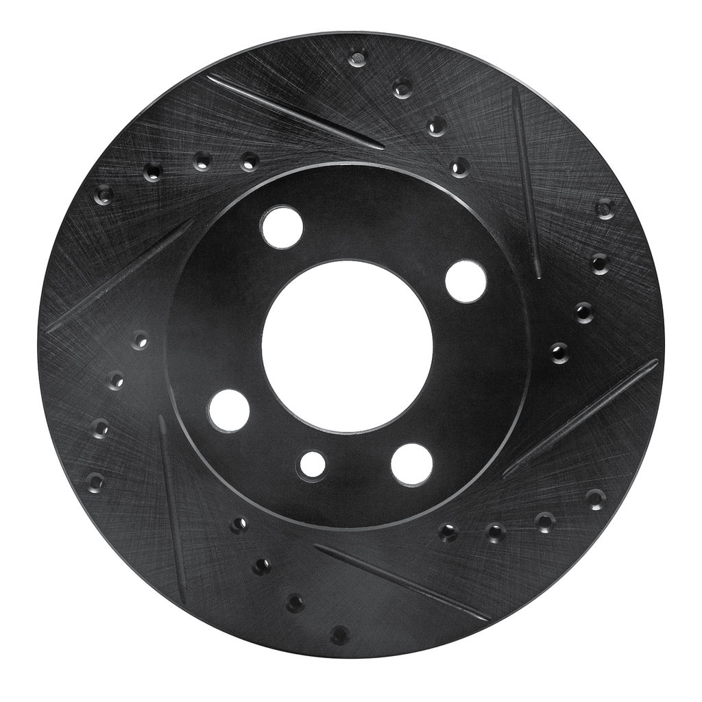 Dynamic Friction 633-31005R - Drilled and Slotted Black Zinc Brake Rotor