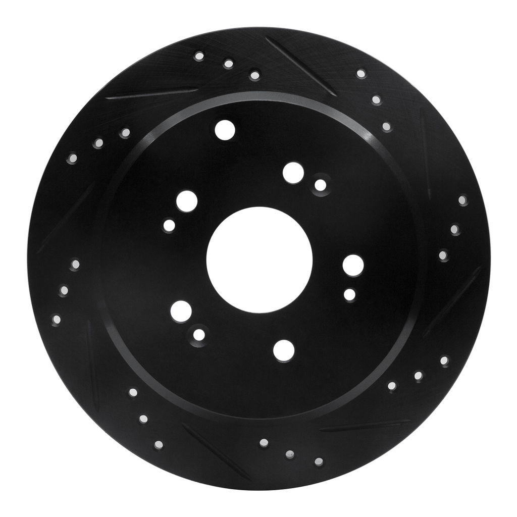 Dynamic Friction 633-59048R - Drilled and Slotted Black Zinc Brake Rotor