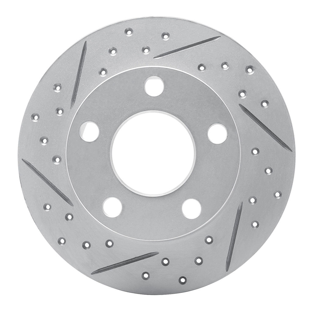 Dynamic Friction 830-74011L - Geoperformance Coated Drilled and Slotted Brake Rotor