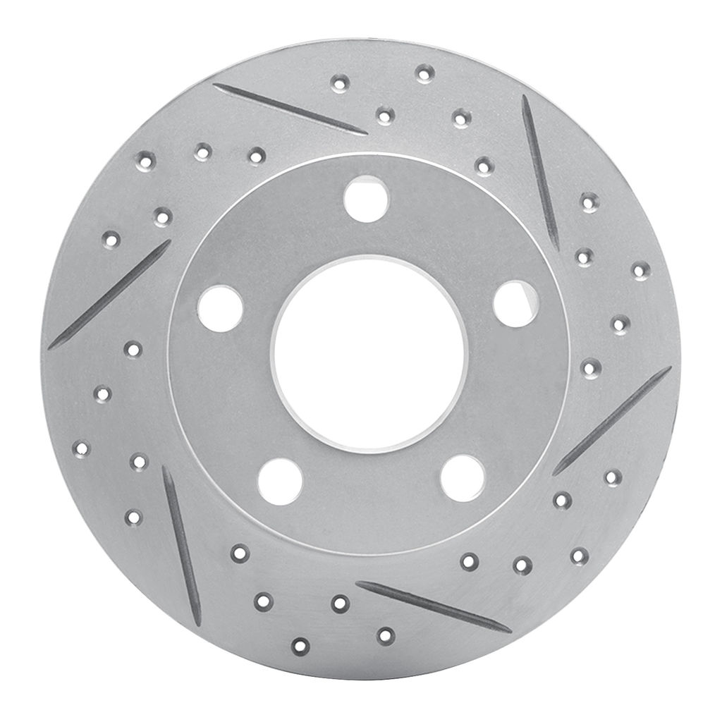 Dynamic Friction 830-74011R - Geoperformance Coated Drilled and Slotted Brake Rotor