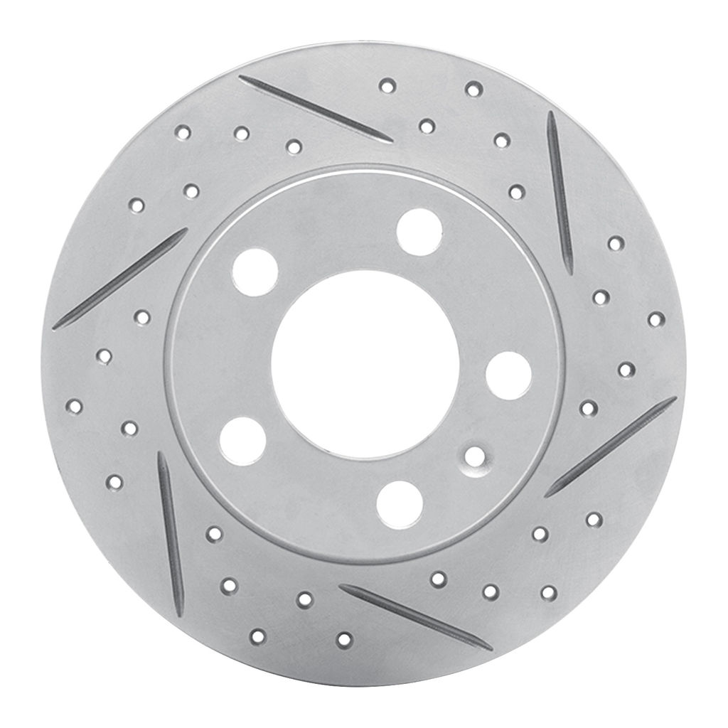 Dynamic Friction 830-74019R - Geoperformance Coated Drilled and Slotted Brake Rotor