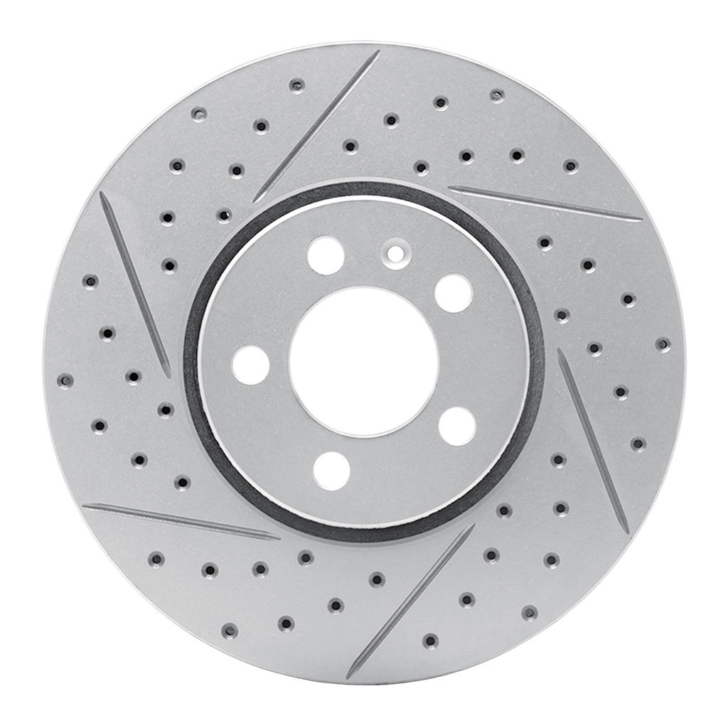 Dynamic Friction 830-74020L - Geoperformance Coated Drilled and Slotted Brake Rotor