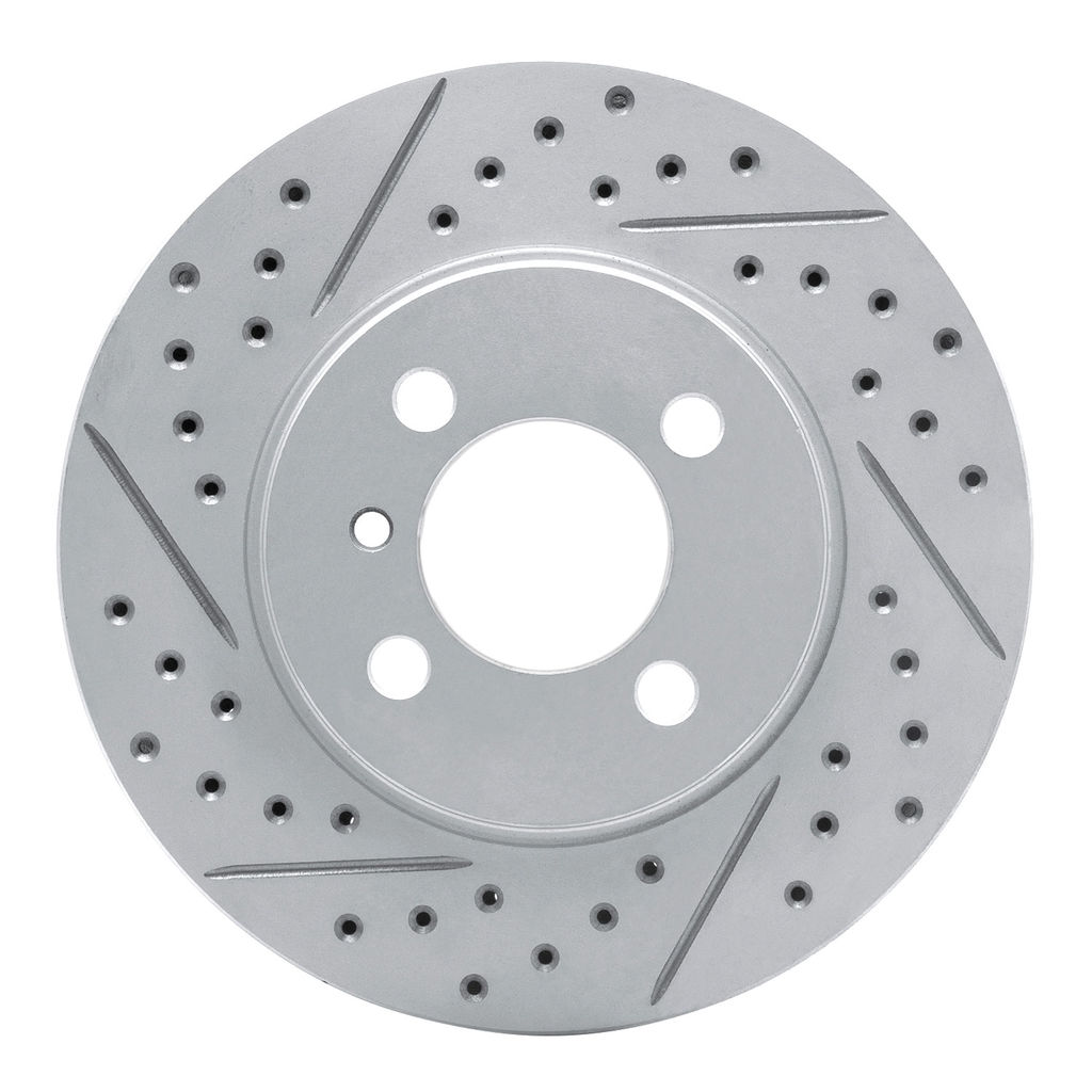 Dynamic Friction 830-31017L - Geoperformance Coated Drilled and Slotted Brake Rotor