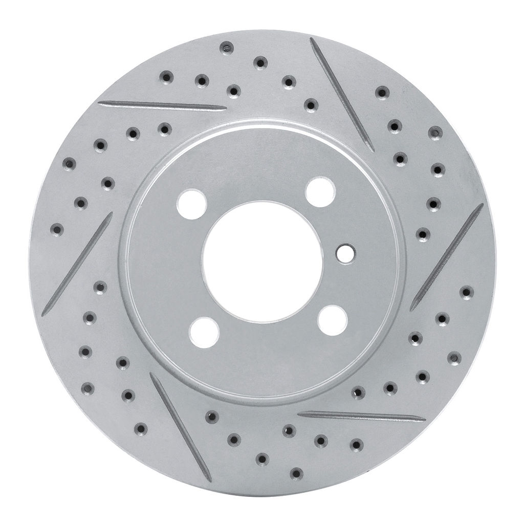 Dynamic Friction 830-31017R - Geoperformance Coated Drilled and Slotted Brake Rotor
