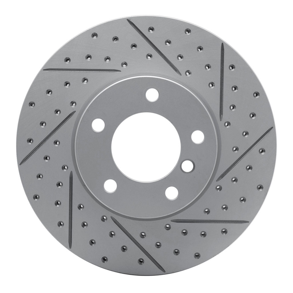 Dynamic Friction 830-31089L - Geoperformance Coated Drilled and Slotted Brake Rotor