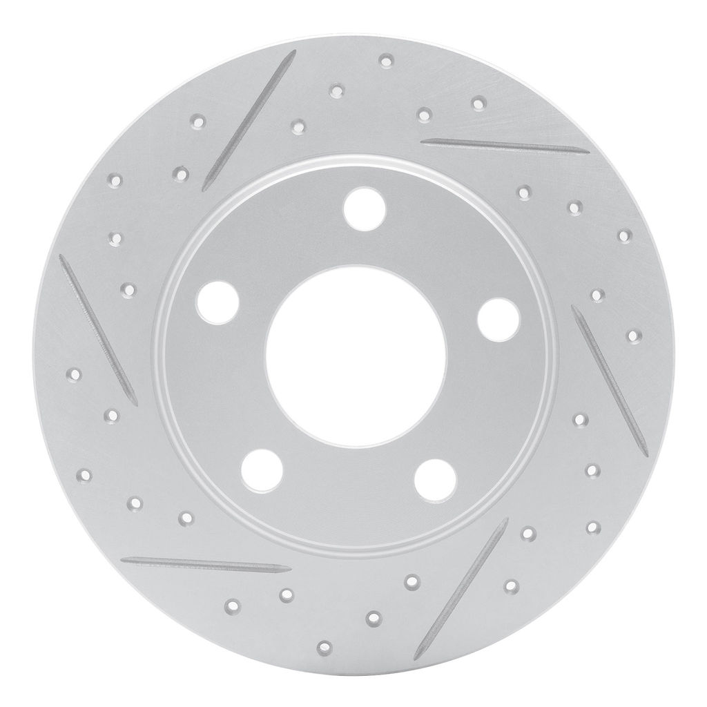 Dynamic Friction 830-73022R - Geoperformance Coated Drilled and Slotted Brake Rotor