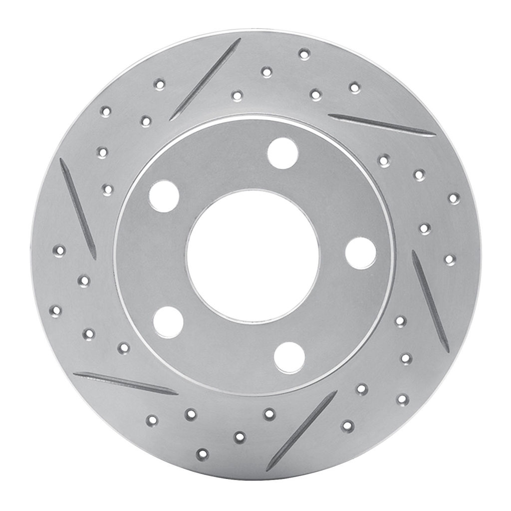 Dynamic Friction 830-74014L - Geoperformance Coated Drilled and Slotted Brake Rotor