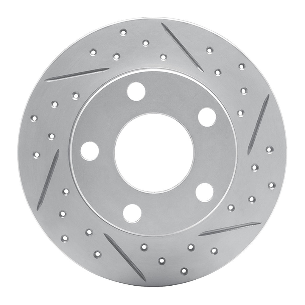 Dynamic Friction 830-74014R - Geoperformance Coated Drilled and Slotted Brake Rotor