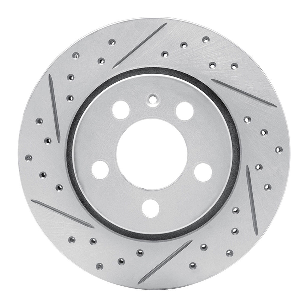 Dynamic Friction 830-74022L - Geoperformance Coated Drilled and Slotted Brake Rotor