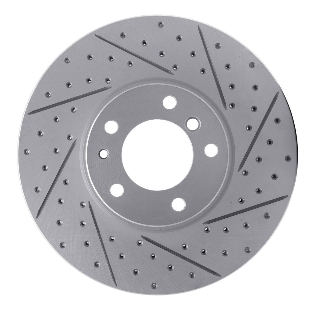 Dynamic Friction 830-31029L - Geoperformance Coated Drilled and Slotted Brake Rotor