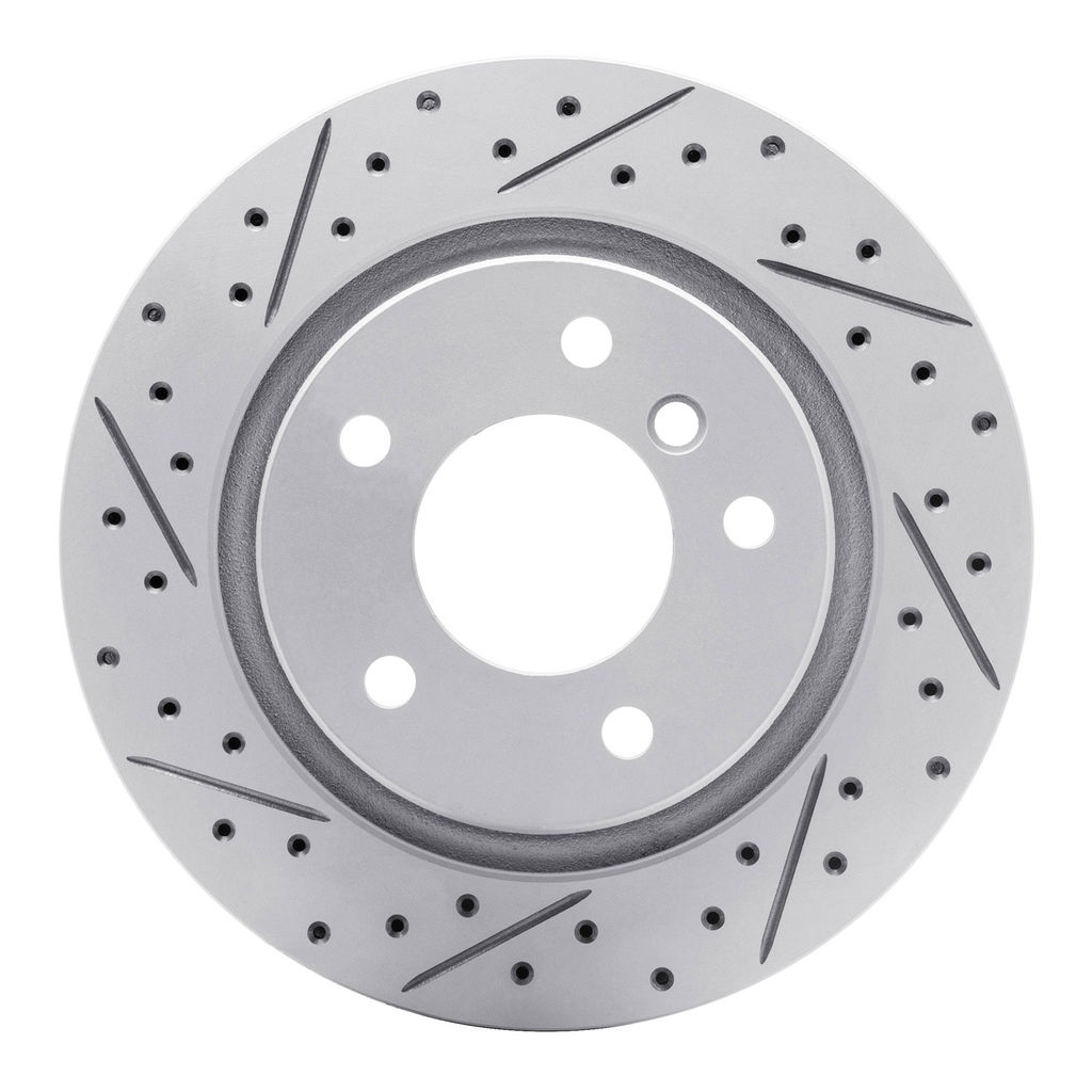 Dynamic Friction 830-31047L - Geoperformance Coated Drilled and Slotted Brake Rotor
