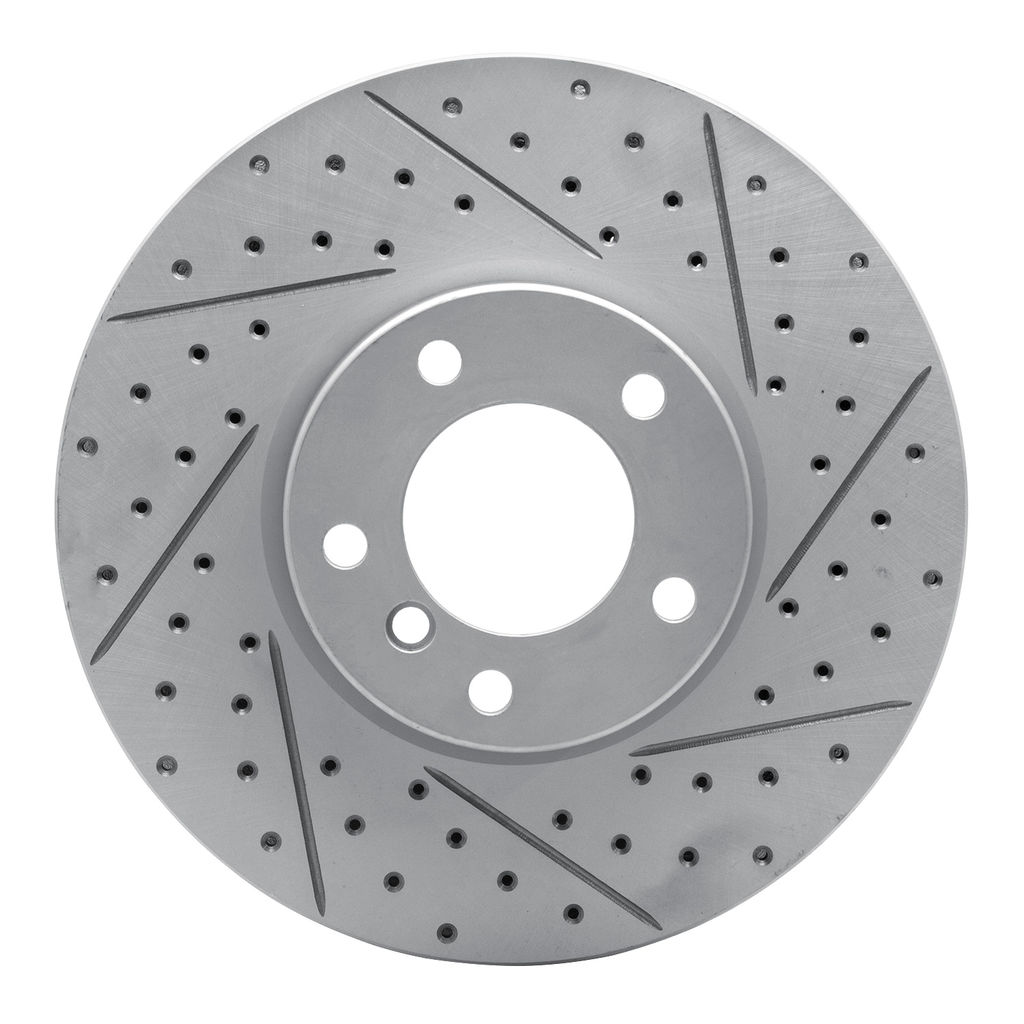 Dynamic Friction 830-31051R - Geoperformance Coated Drilled and Slotted Brake Rotor